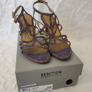 Kenneth Cole Reaction Women's Glitter Sandals - Purple Size 9.5